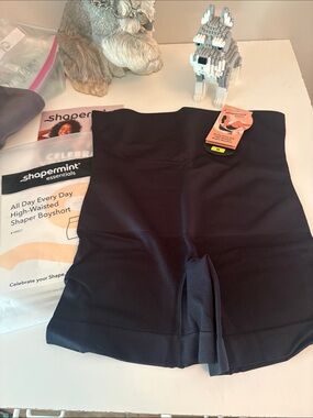 Shapermint Black High-Waisted Shaper Boyshort